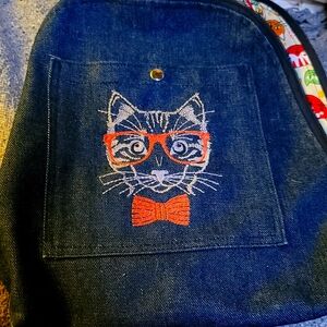 Funky cat small backpack
